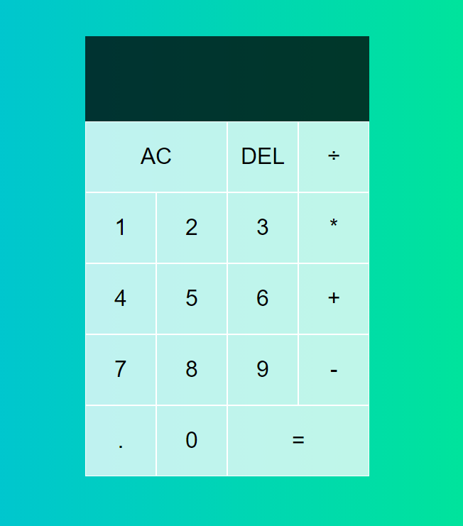 Calculator project screenshot